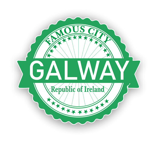 Sticker - Autosticker - Länder - Reisen -  Stadt - Irland - Famous City - Galway