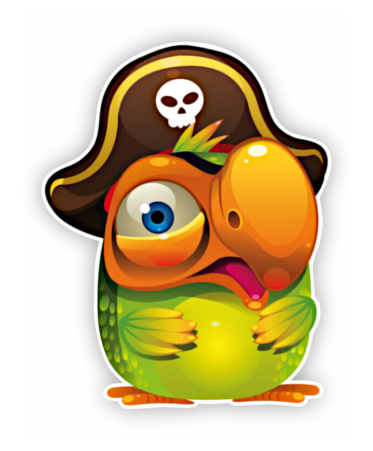 Papagei Pirat Aufkleber