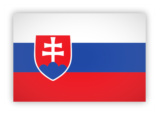 Sticker - Autosticker - Länder - Reisen - Europa - National Flagge - Slovakia - Slowakei