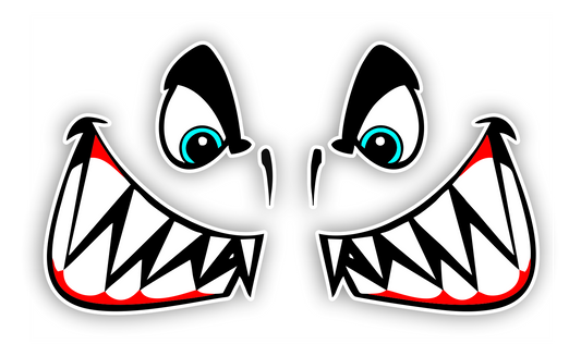 Sticker - Freizeit - Hobby - Shark - Hai - SET links - rechts