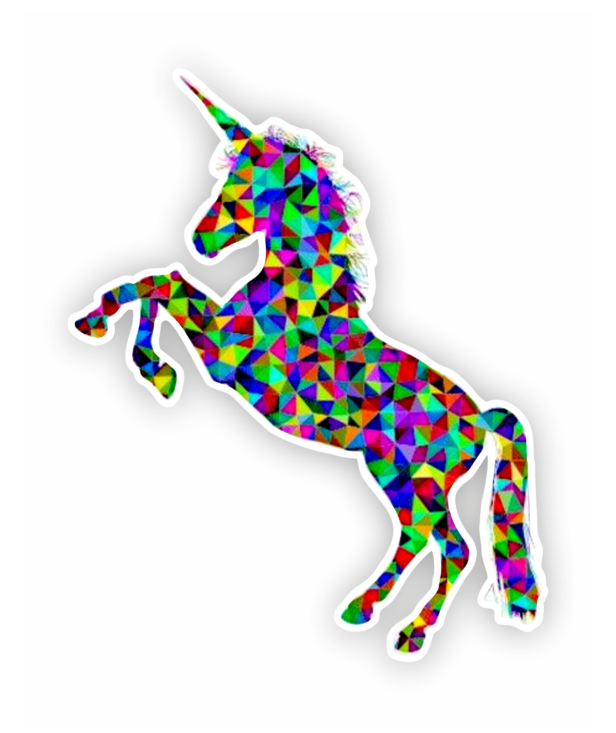Autoaufkleber - Einhorn - bunt, Dreiecke, Muster - Märchen - Kinder - bunt - Phantasie - Fantasy
