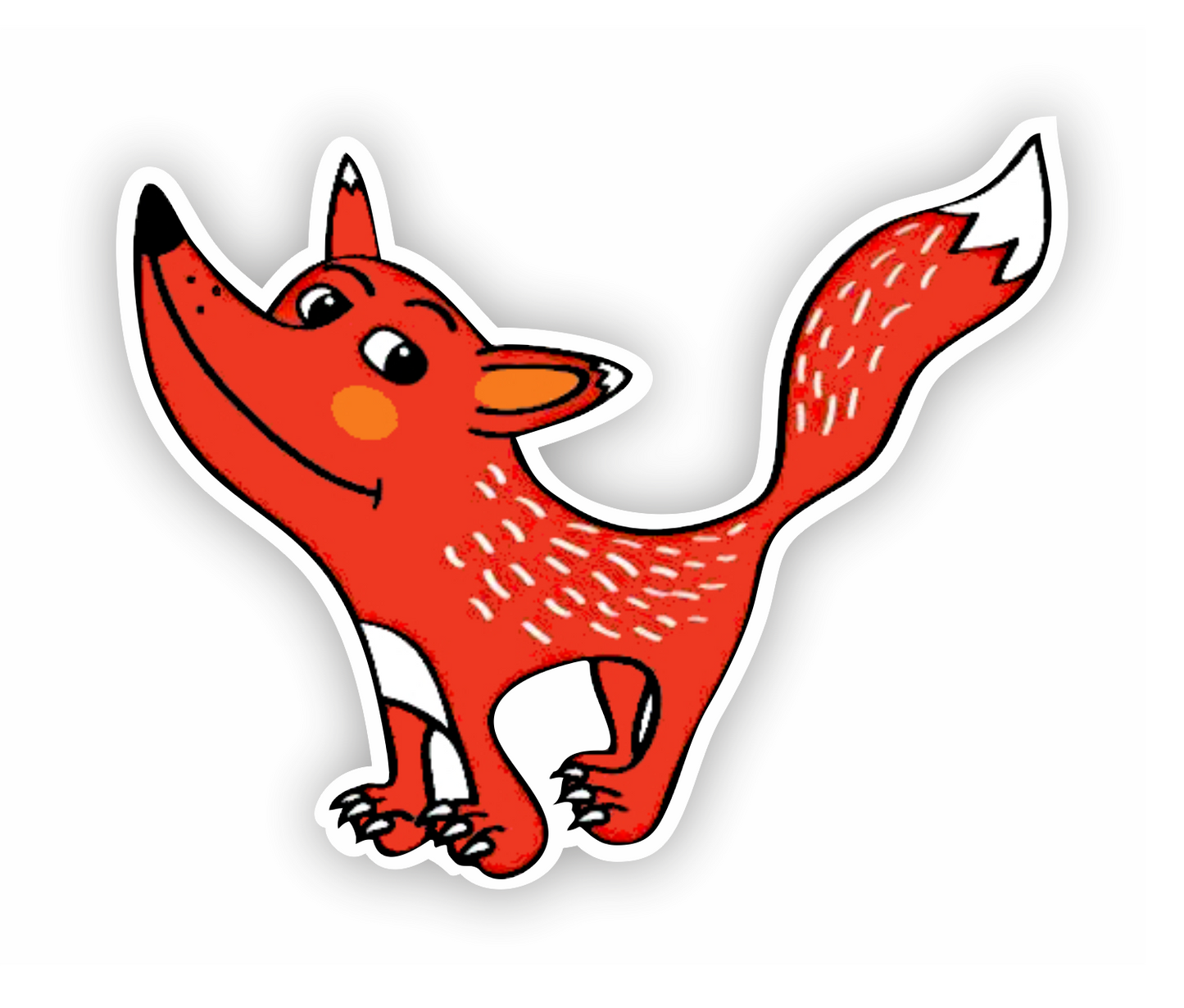 Roter Fuchs Aufkleber