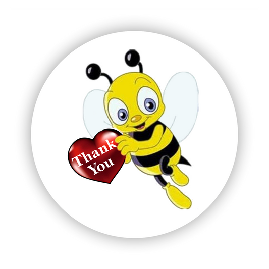 Briefsiegel - Sticker - Grüße - Biene - Herz - Thank You