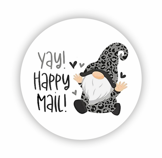 Autoaufkleber Deko - Briefsiegel - Wichtel - Gnome - Zwerg - Happy Mail