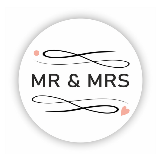 Briefsiegel -Sticker - Hochzeit - Wedding - Brautpaar - Trauzeugen - Mr & Mrs - modern