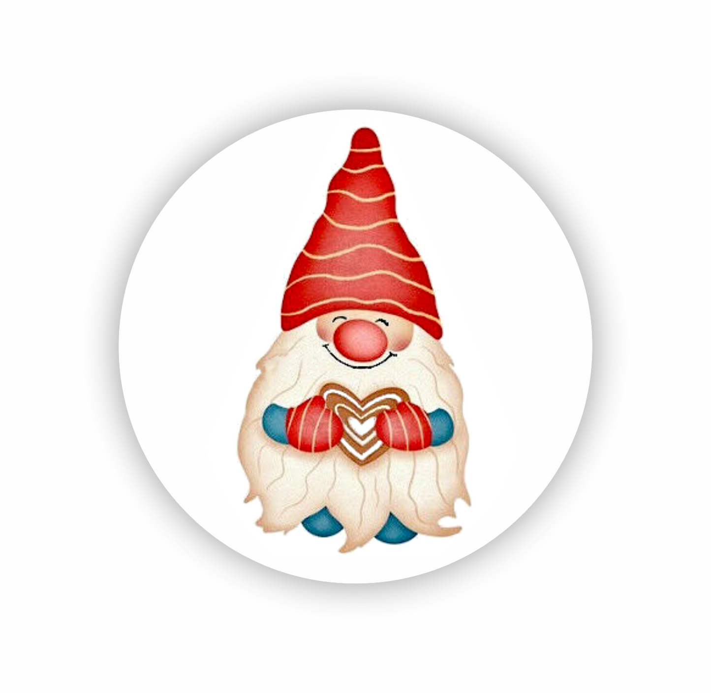 Autoaufkleber Deko - Briefsiegel - Wichtel - Gnome - Zwerg - Lebkuchen - Herz