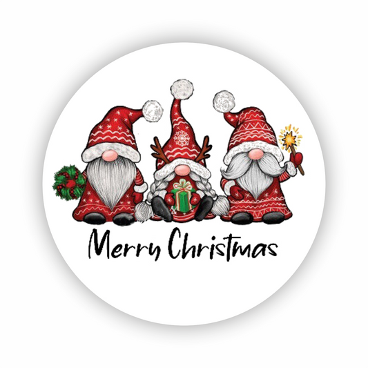 Autoaufkleber Deko - Briefsiegel - Weihnachten - merry christmas - drei Wichtel - Strickpulli - rot