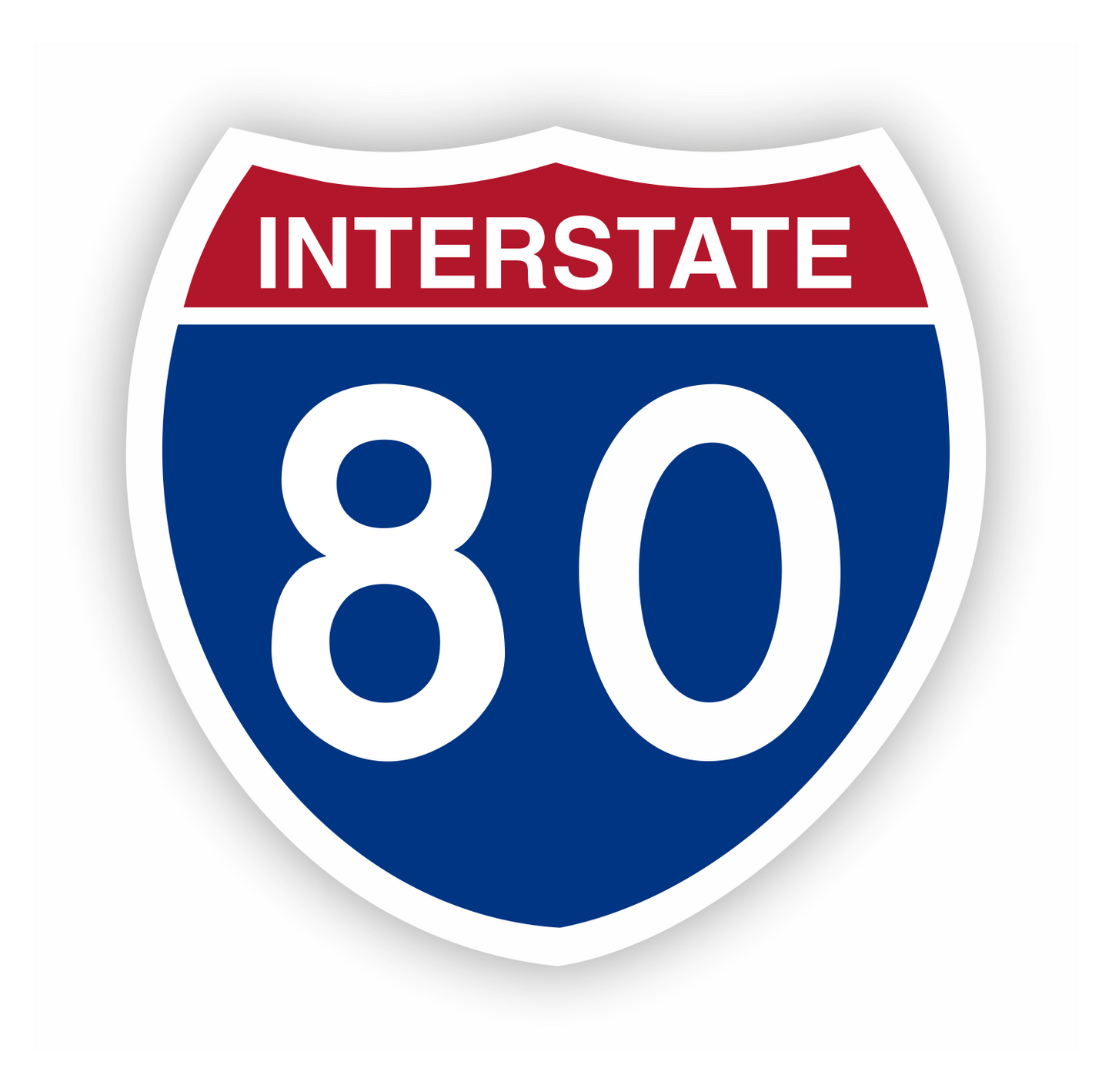 Autoaufkleber USA - Reisen - Highway - Interstate 80 -  von San Francisco nach Teaneck - Highway to Heaven