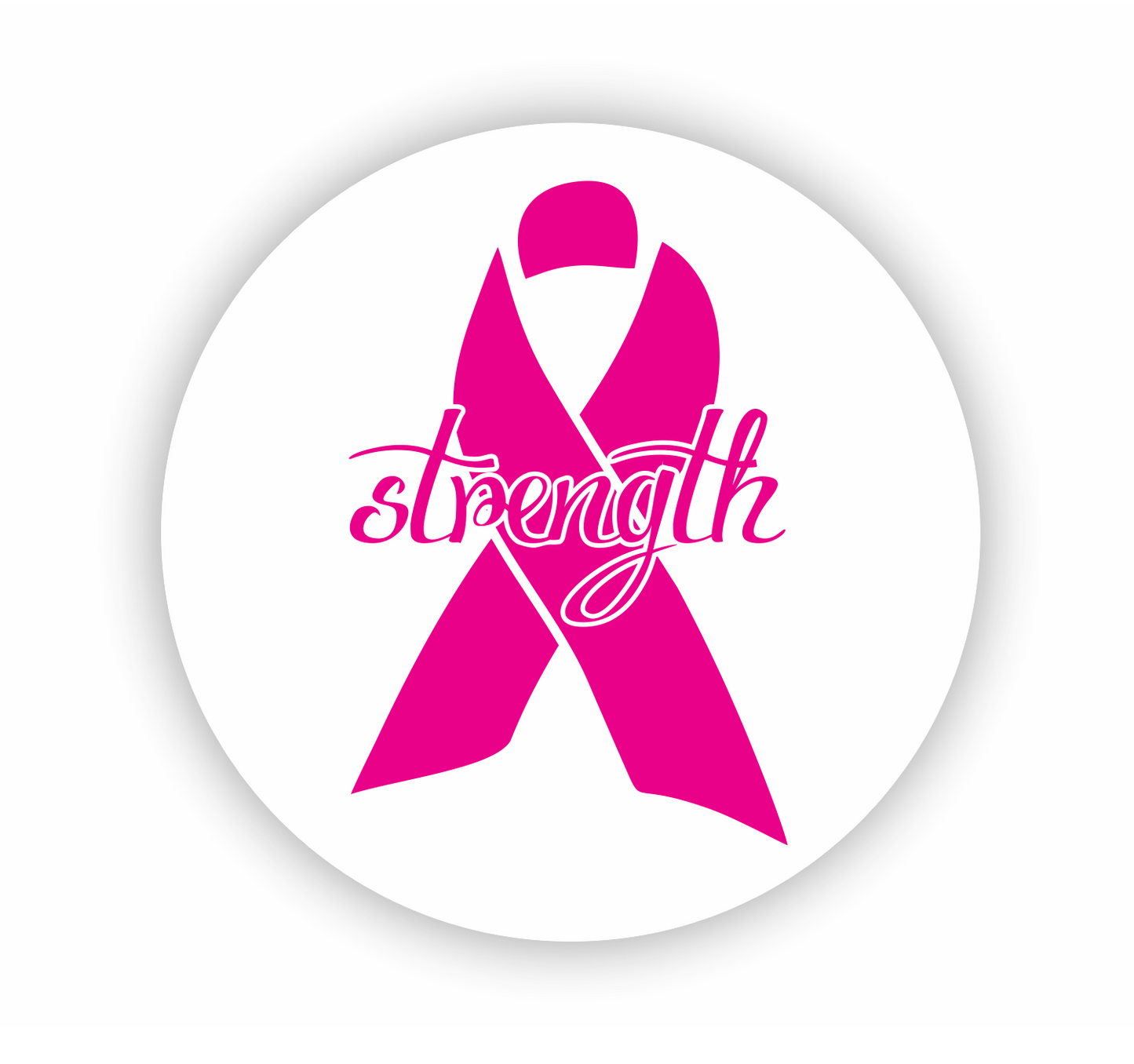Briefsiegel - Sticker - Krebs - Cancer - strength - Rosa Schleife