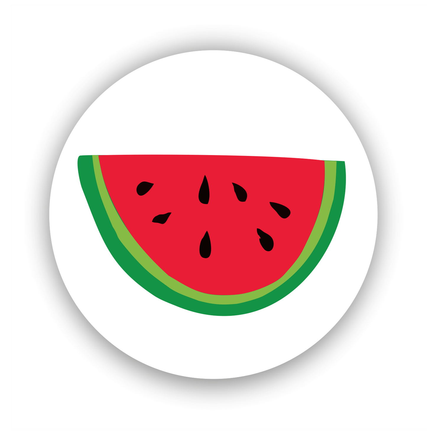 Briefsiegel - Sticker - Grüße - Wassermelone - rund