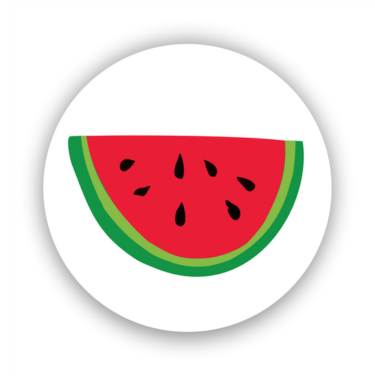 Briefsiegel - Sticker - Grüße - Wassermelone - rund