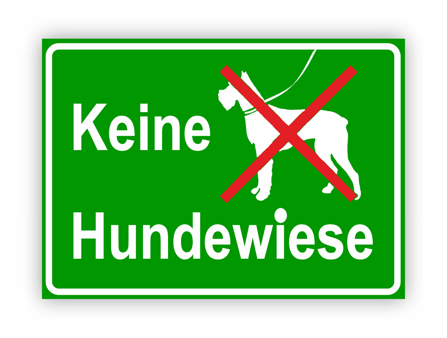 Autoaufkleber Hunde - Warnung - Sicherheitshinweis - Hunde verboten - Keine Hundewiese - viereck