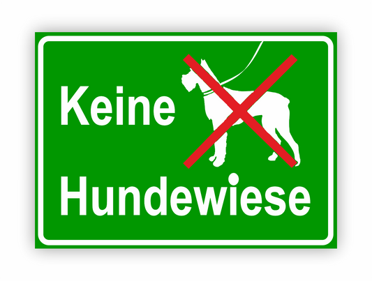 Autoaufkleber Hunde - Warnung - Sicherheitshinweis - Hunde verboten - Keine Hundewiese - viereck