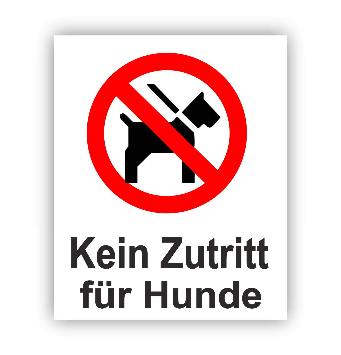 Autoaufkleber Hunde - Warnung - Sicherheitshinweis - Hunde verboten - kein Zutritt für Hunde - viereck