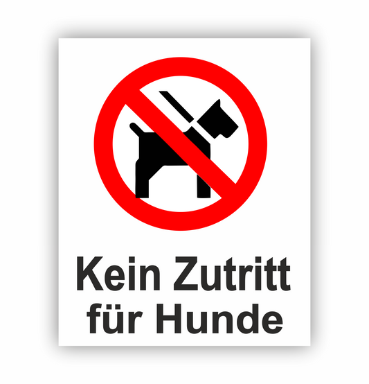 Autoaufkleber Hunde - Warnung - Sicherheitshinweis - Hunde verboten - kein Zutritt für Hunde - viereck