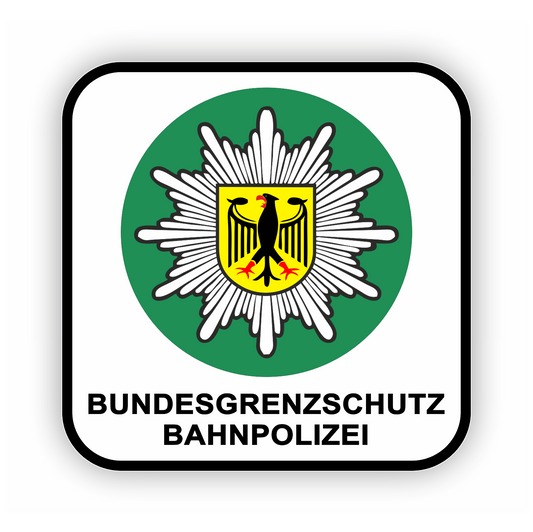 Autoaufkleber - Polizei, Bundesgrenzschutz, Bahnpolizei - Logo - Bundesadler