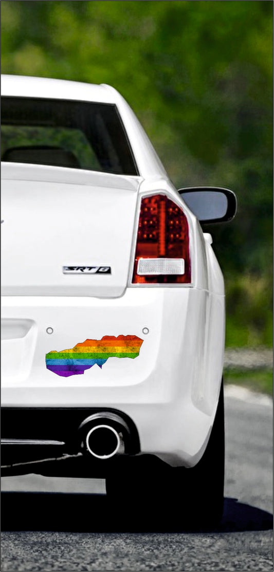 Autoaufkleber -  Slowakei - Regenbogen StaatsUmriss