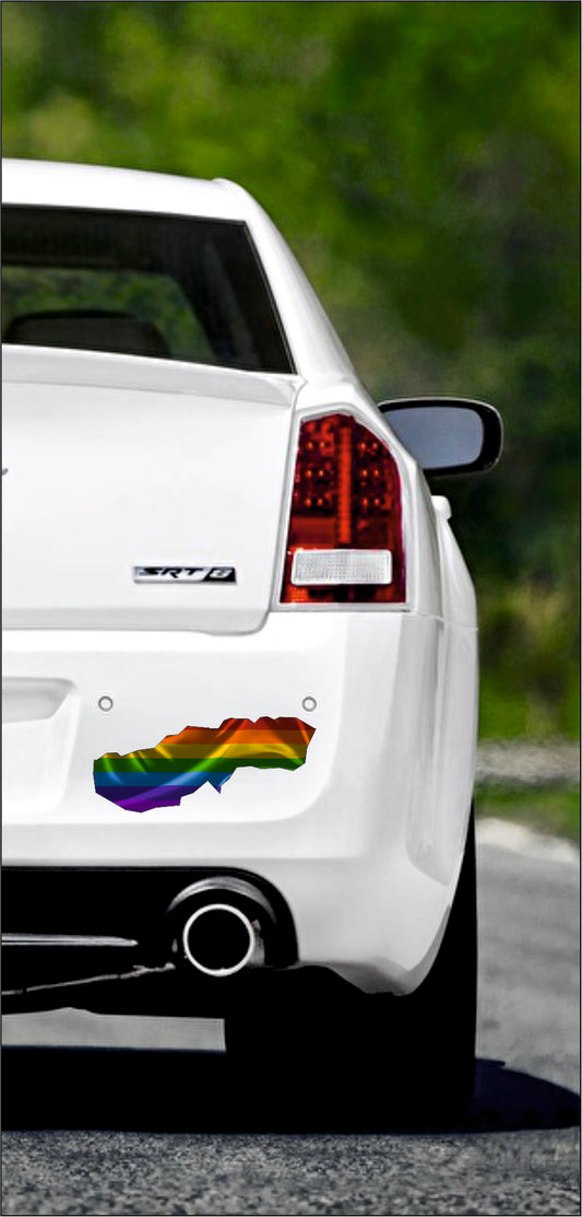 Autoaufkleber -  Slowakei - Regenbogen - glanz - StaatsUmriss