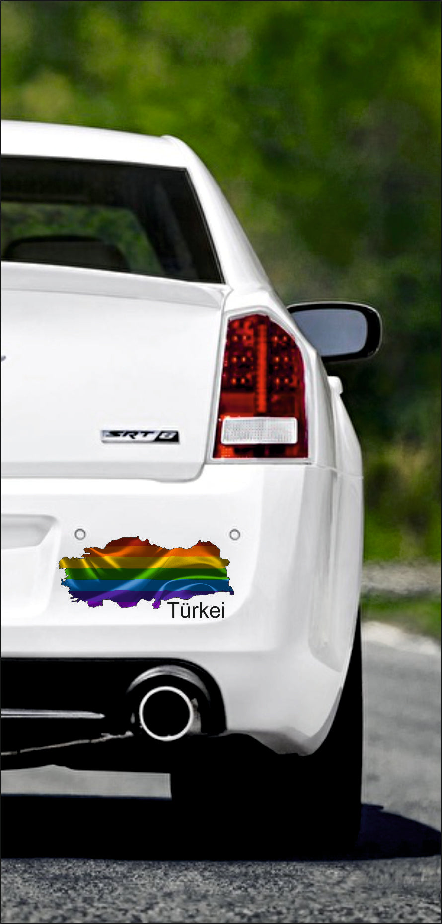 Autoaufkleber -  Türkei - Türkiye - Regenbogen - glanz - StaatsUmriss