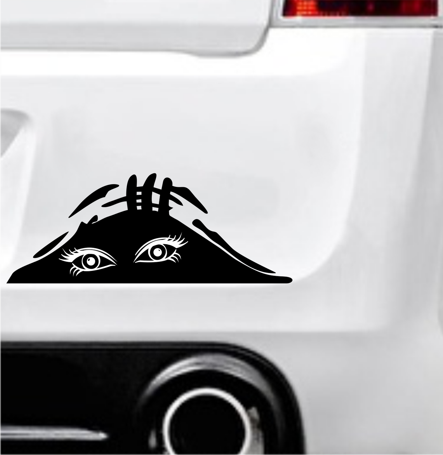 Autoaufkleber - Funny - peeking monster - klassisch - ängstlich