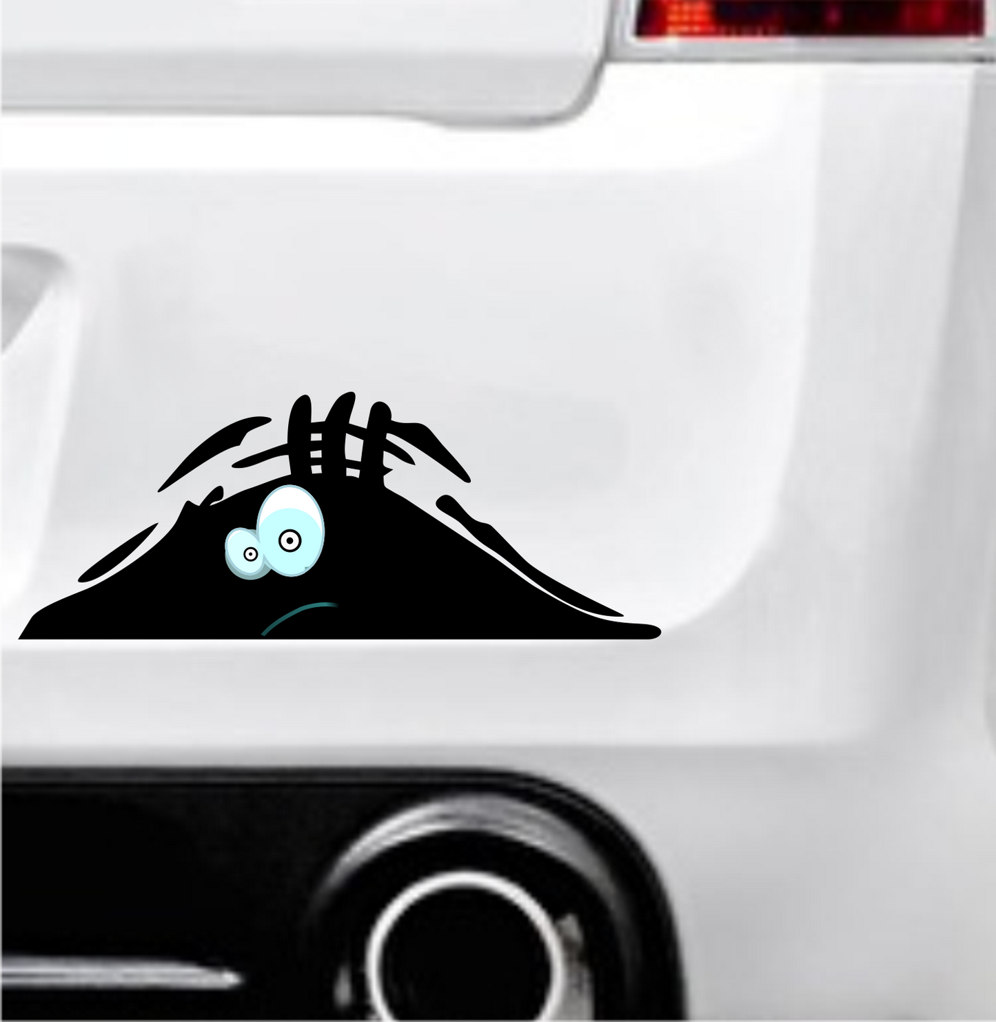 Autoaufkleber - Funny - peeking monster - klassisch - ängstlich