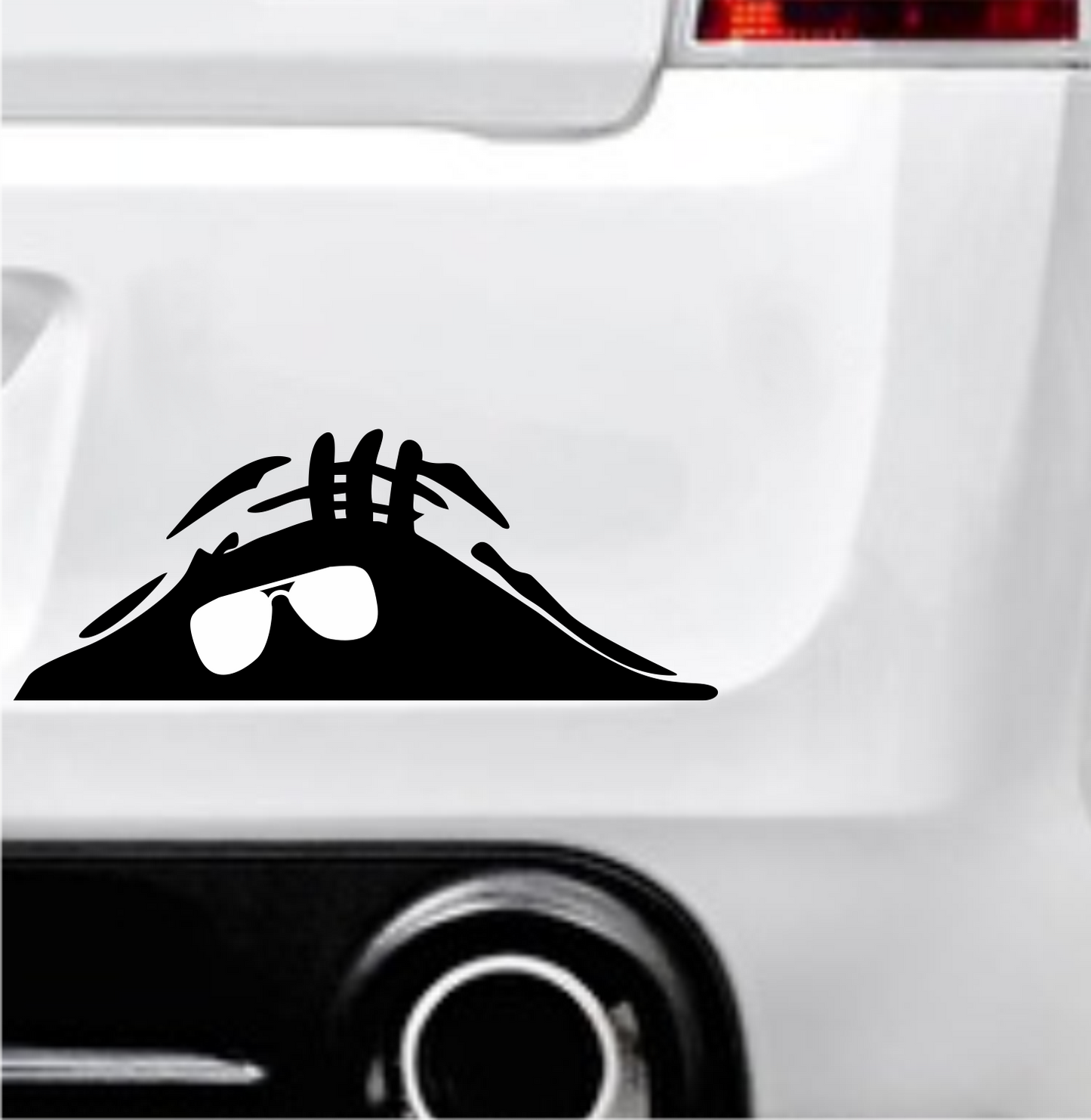 Autoaufkleber - Funny - peeking monster - klassisch - ängstlich