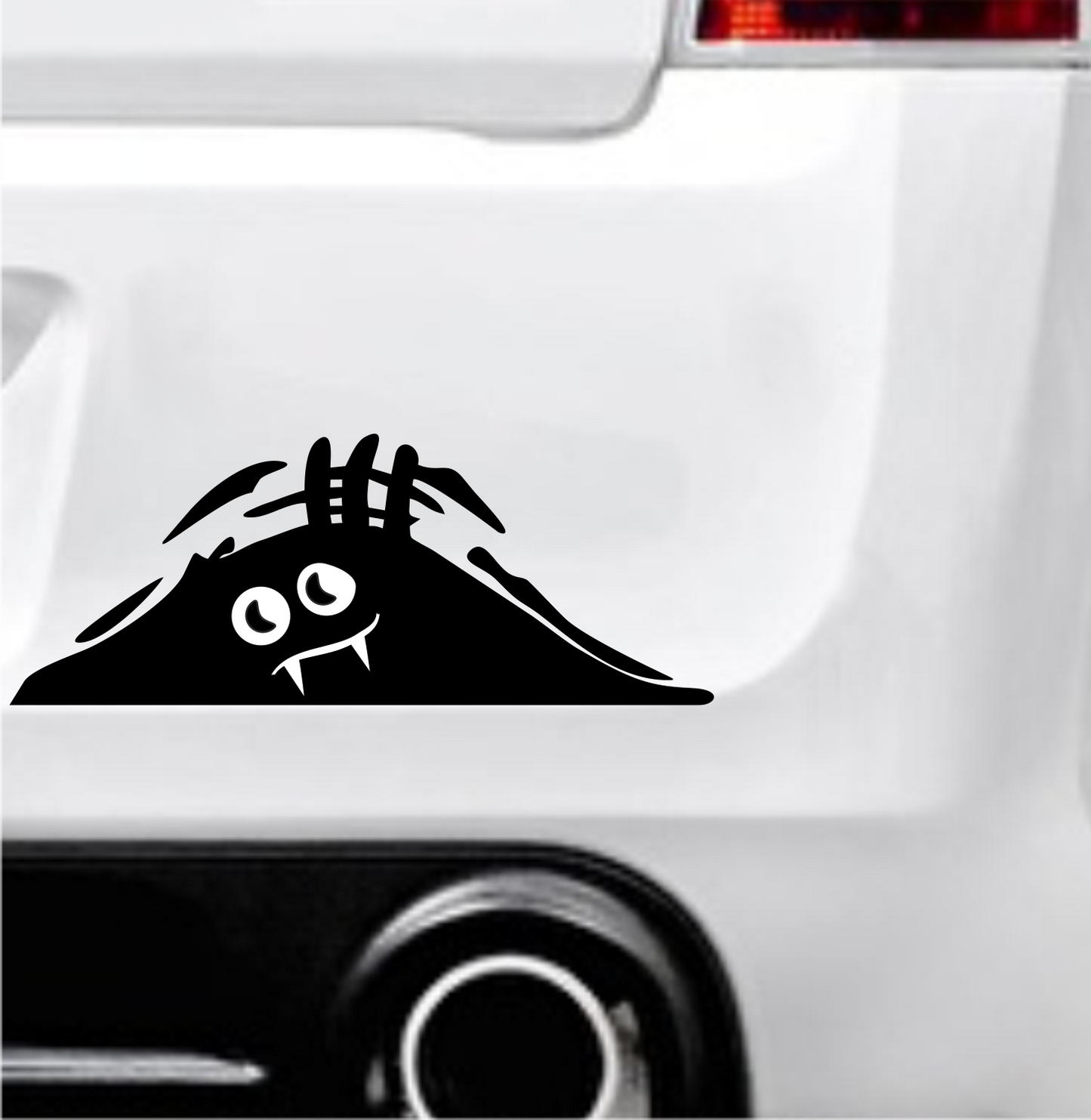 Autoaufkleber - Funny - peeking monster - klassisch - ängstlich