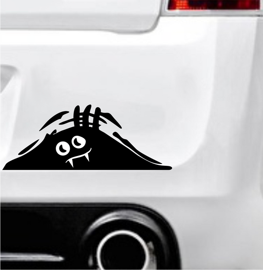 Peeking Monster Aufkleber - Lieb Mit Vampirzähnen