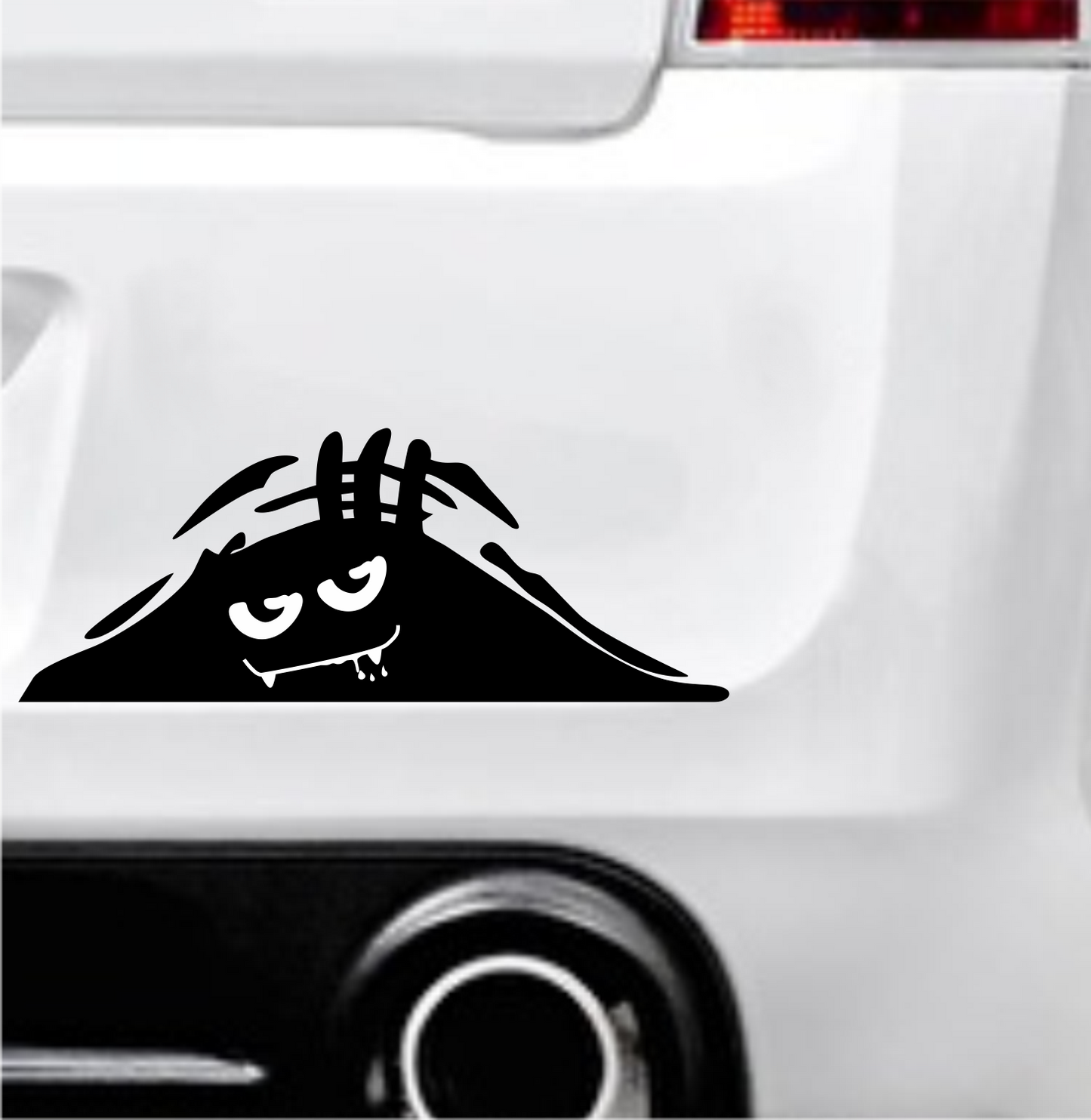 Autoaufkleber - Funny - peeking monster - klassisch - ängstlich