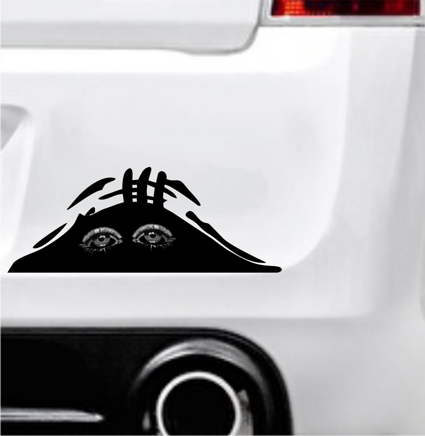 Autoaufkleber - Funny - peeking monster - klassisch - ängstlich