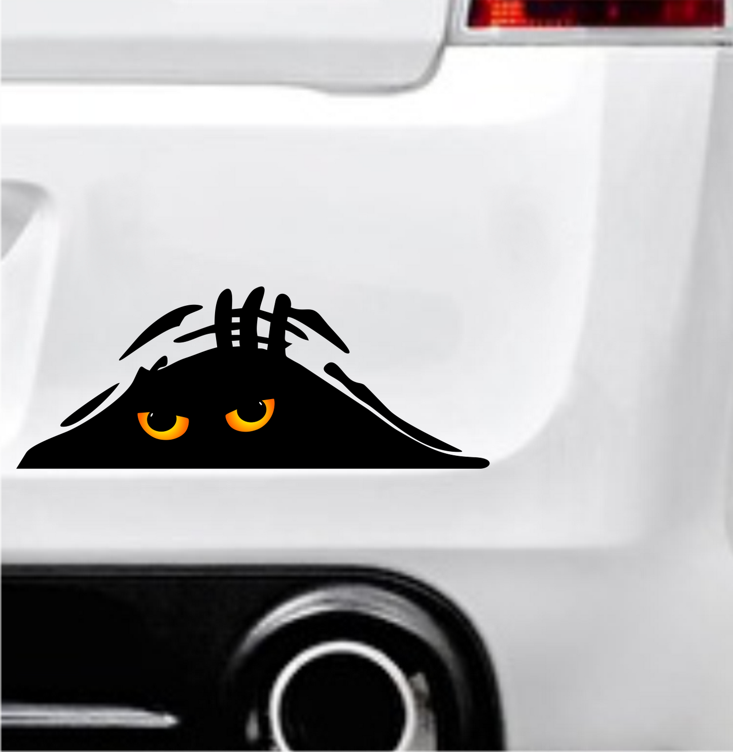 Autoaufkleber - Funny - peeking monster - klassisch - ängstlich