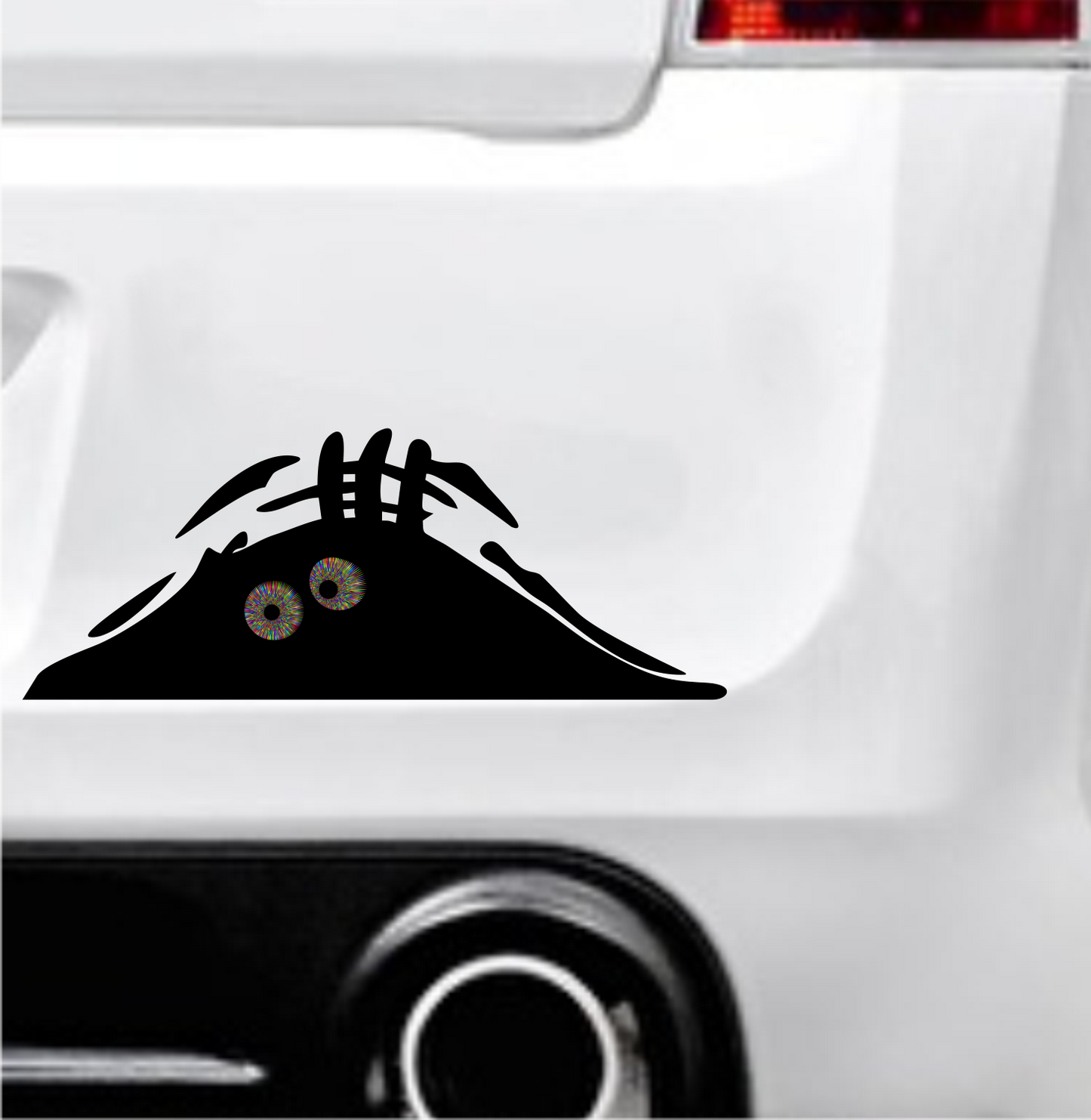 Autoaufkleber - Funny - peeking monster - klassisch - ängstlich