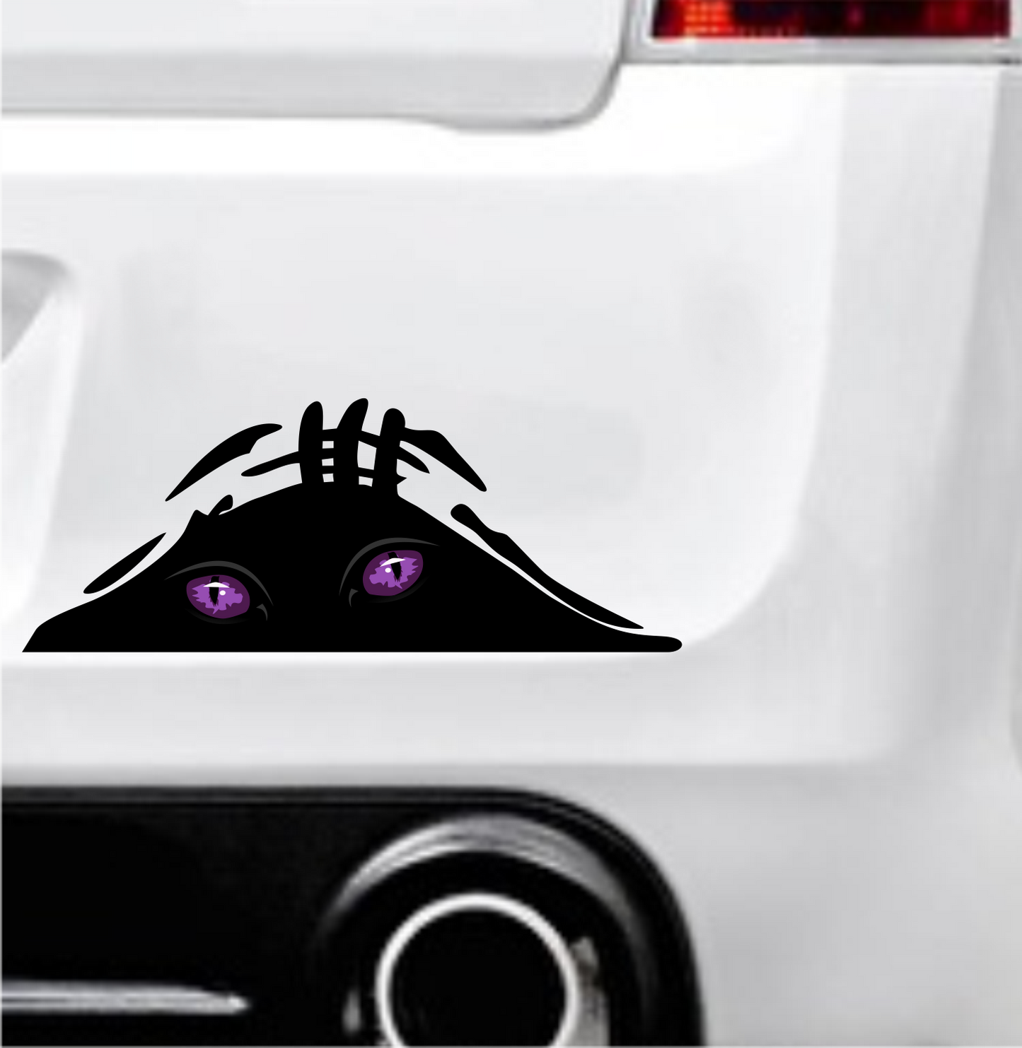 Autoaufkleber - Funny - peeking monster - klassisch - ängstlich