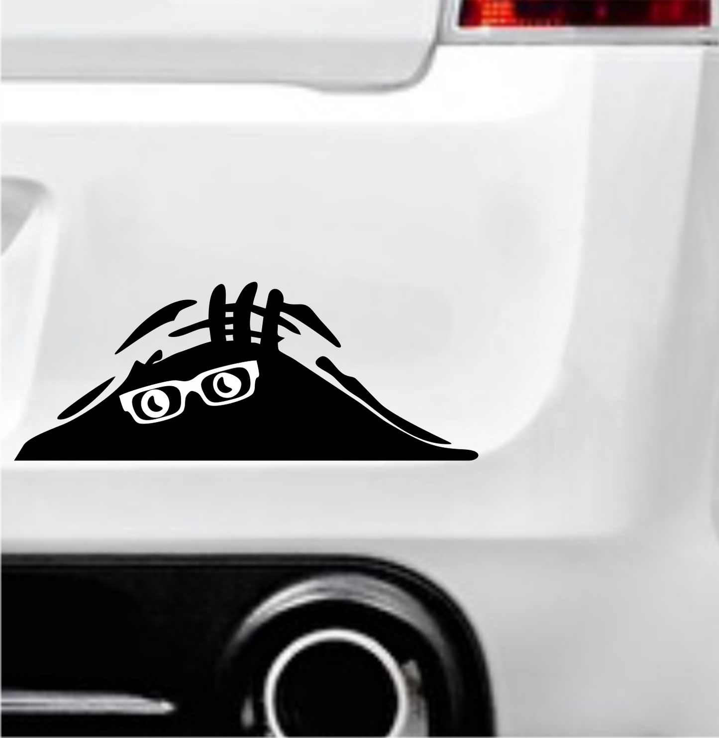 Autoaufkleber - Funny - peeking monster - klassisch - ängstlich