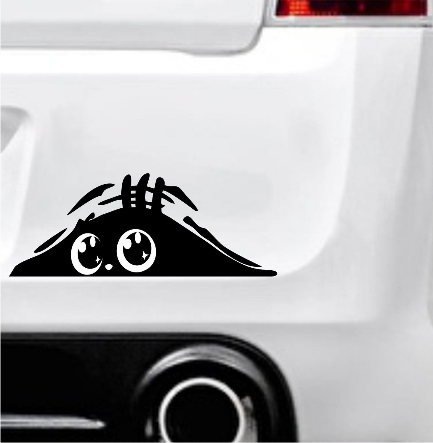 Autoaufkleber - Funny - peeking monster - klassisch - ängstlich