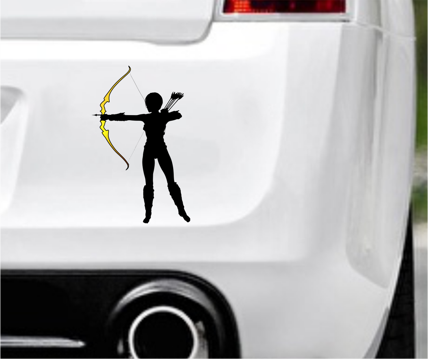 Autoaufkleber  - Bogenschießen - Gold-Gelb - Hobby - Sport - Freizeit