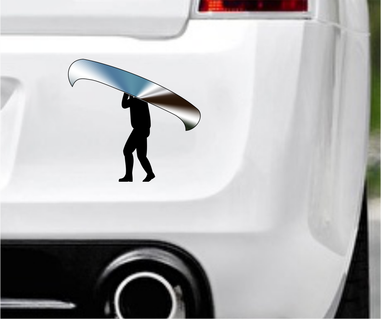 Autoaufkleber - Kanu - Regenbogen - Bunt - Hobby - Sport - Freizeit