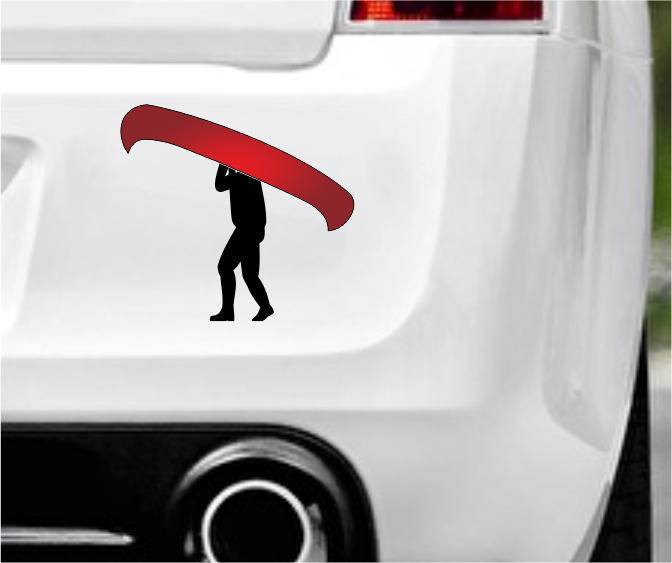 Autoaufkleber - Kanu - Regenbogen - Bunt - Hobby - Sport - Freizeit