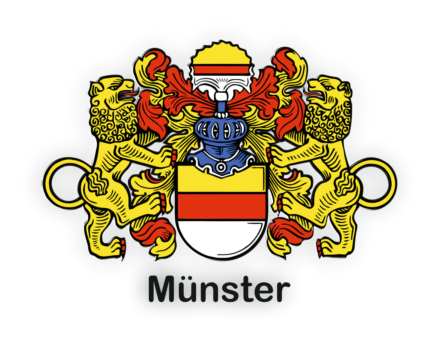 Münster Aufkleber - Offizielles Stadtwappen