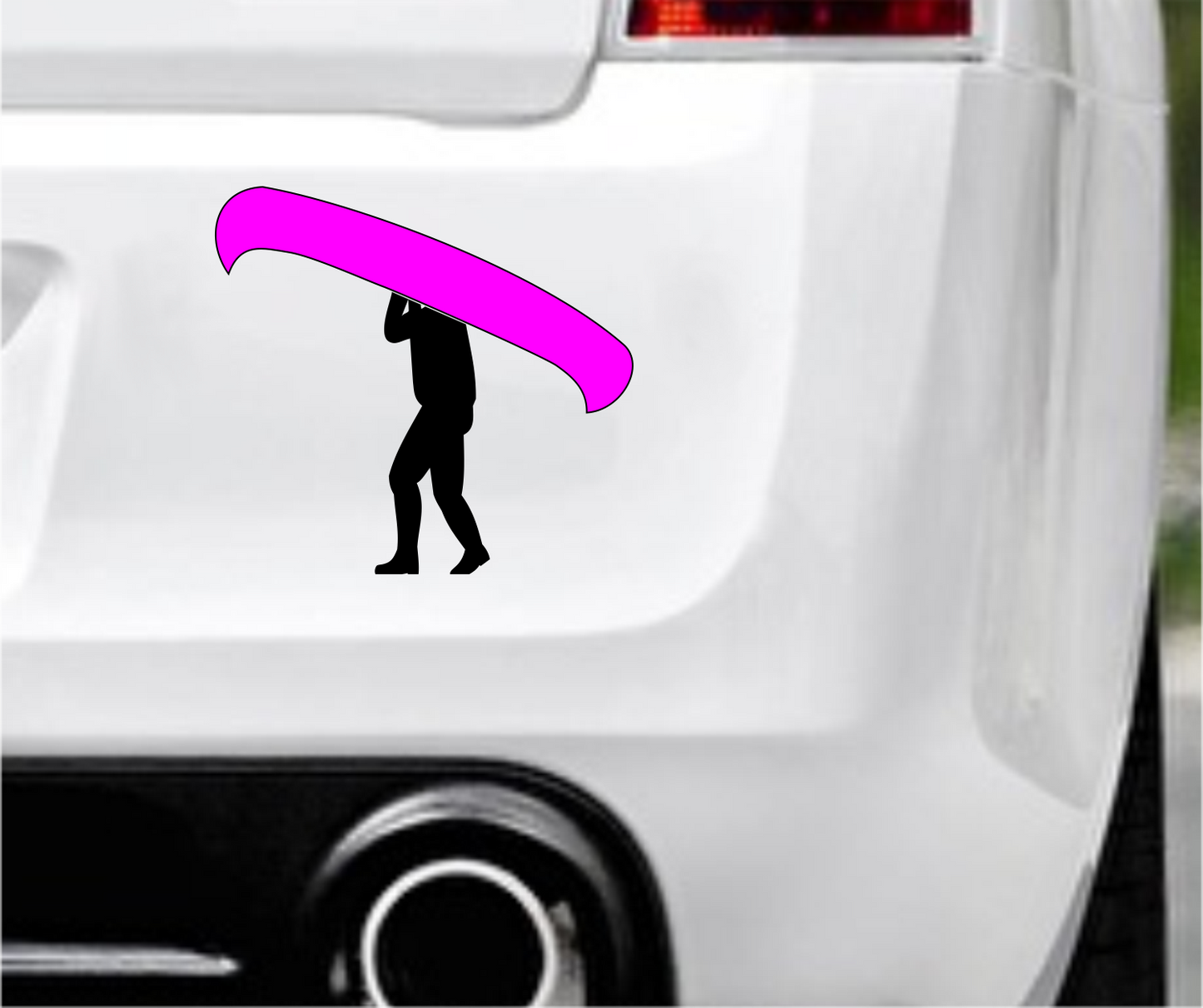 Autoaufkleber - Kanu - Regenbogen - Bunt - Hobby - Sport - Freizeit