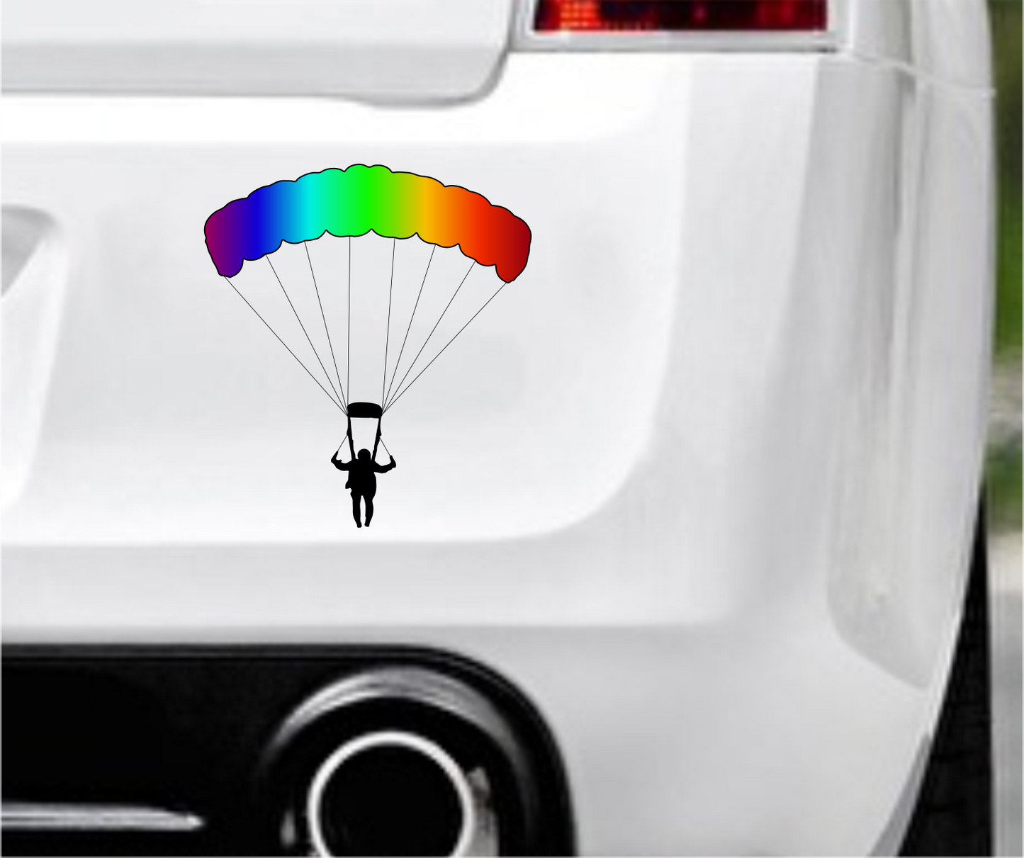 Autoaufkleber - Paragliding - Gleitschirmfliegen - Fallschirm springen - Gold - Gelb -Sport - Hobby - Deko -bunt -Freizeit