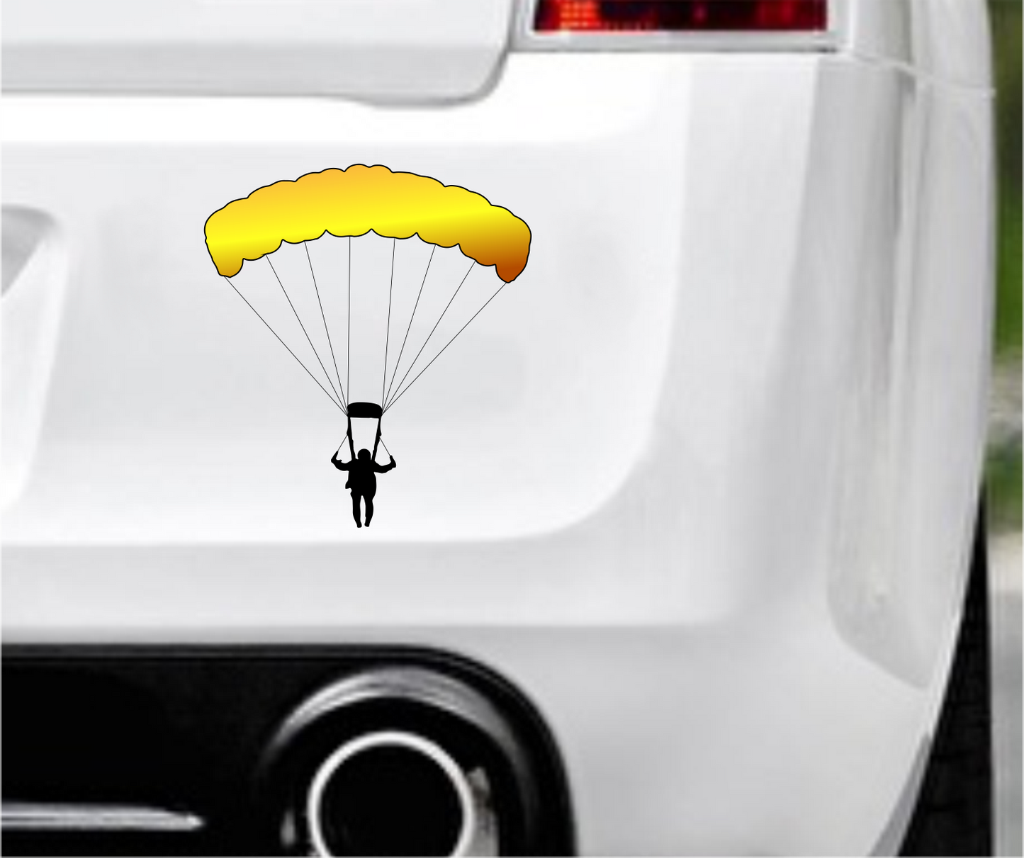 Autoaufkleber - Paragliding - Gleitschirmfliegen - Fallschirm springen - Gold - Gelb -Sport - Hobby - Deko -bunt -Freizeit