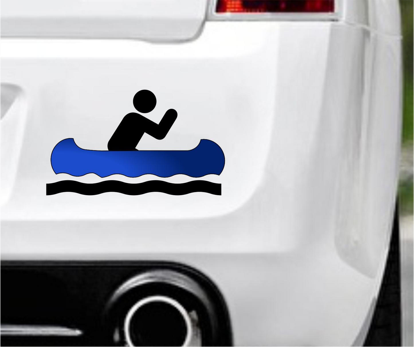 Autoaufkleber - Kanu - Rudern - rosa - schein  - Hobby - Sport - Freizeit