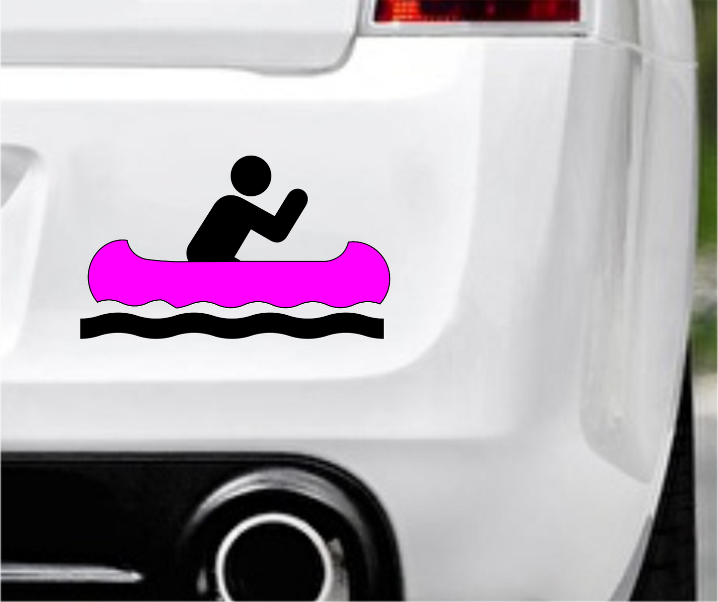 Autoaufkleber - Kanu - Rudern - rosa - schein  - Hobby - Sport - Freizeit