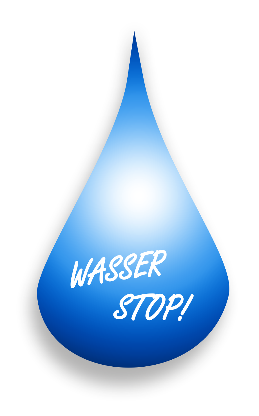 Aufkleber -Wassersparen - Wassertropfen - Wasser Stop!