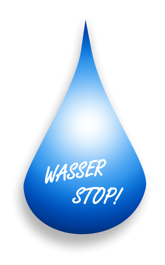 Aufkleber -Wassersparen - Wassertropfen - Wasser Stop!