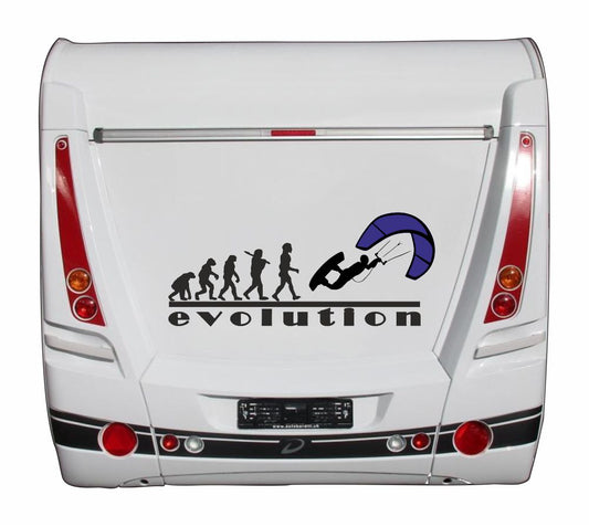Aufkleber - Freizeit - Hobby - Sport - Kite - Surfen - Silhouette -Evolution
