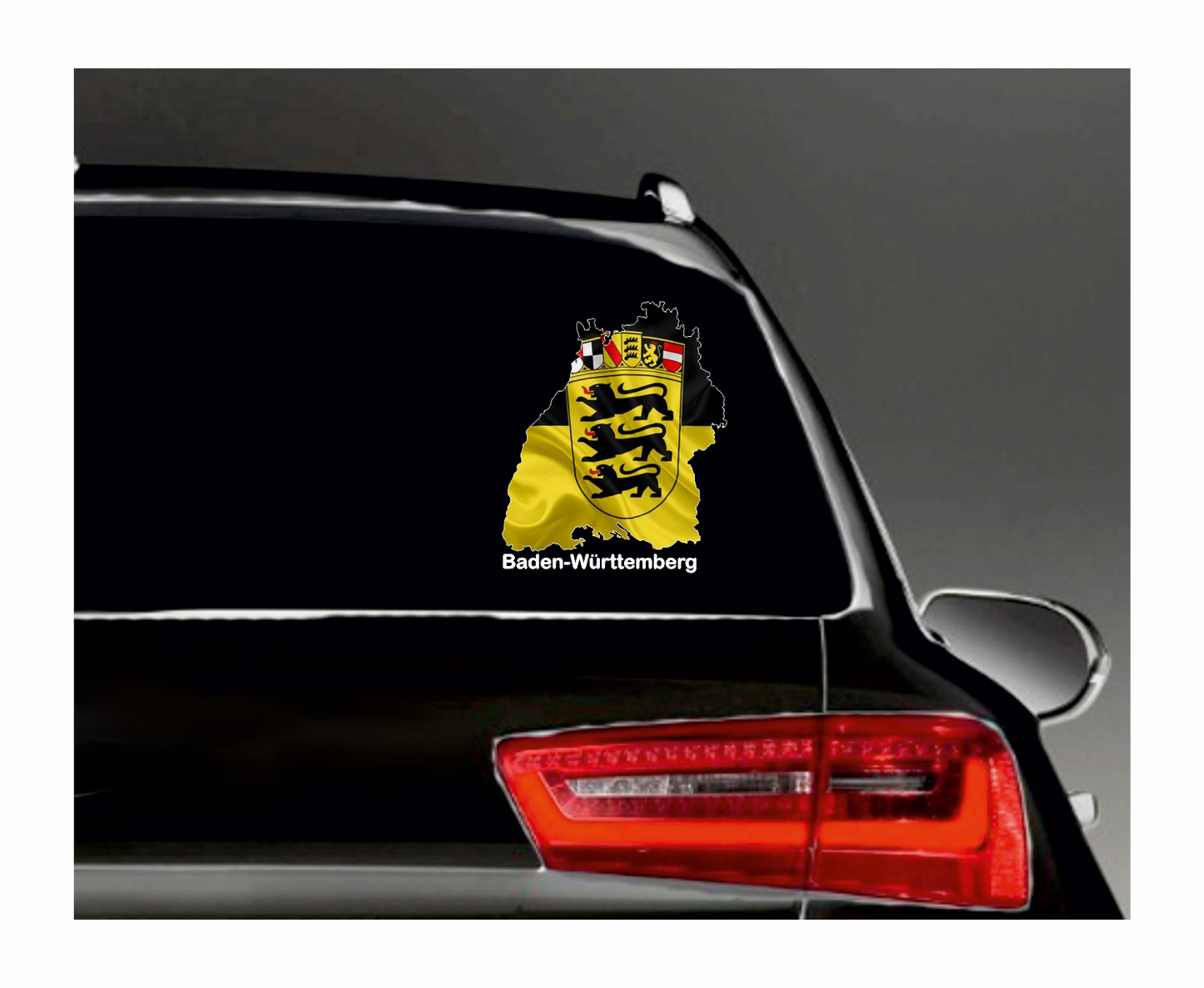 Baden-Württemberg Aufkleber - Umriss mit Wappen