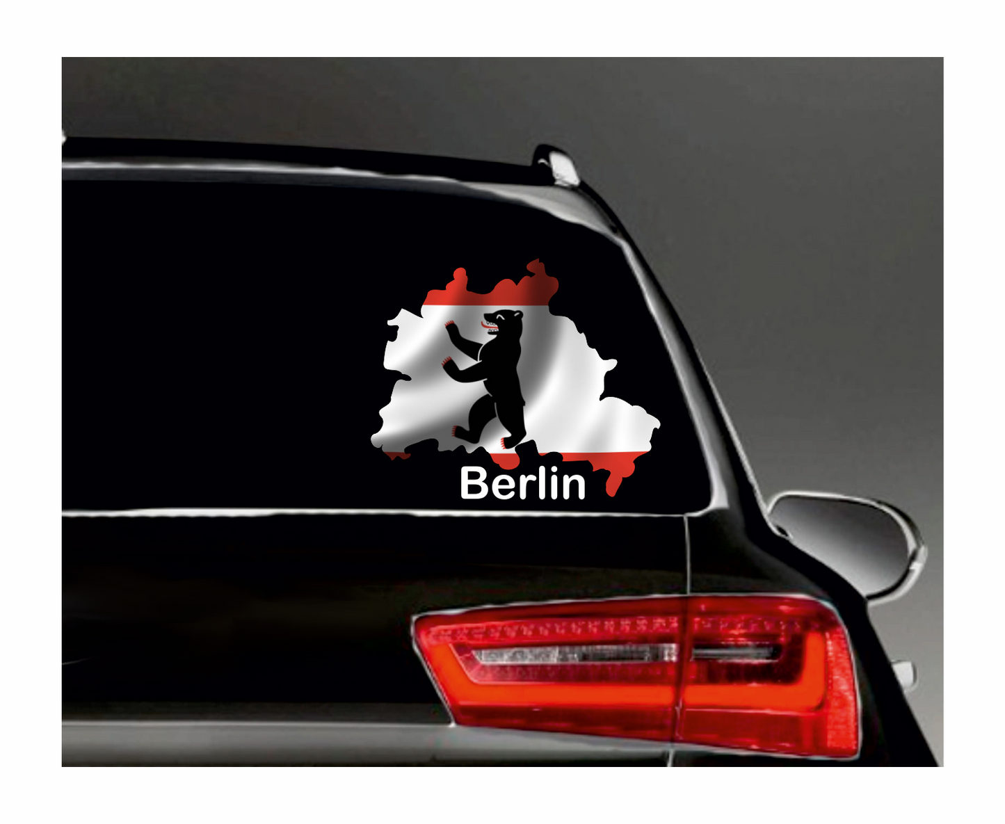 Berlin Aufkleber - Umriss mit Wappen Hauptstadt
