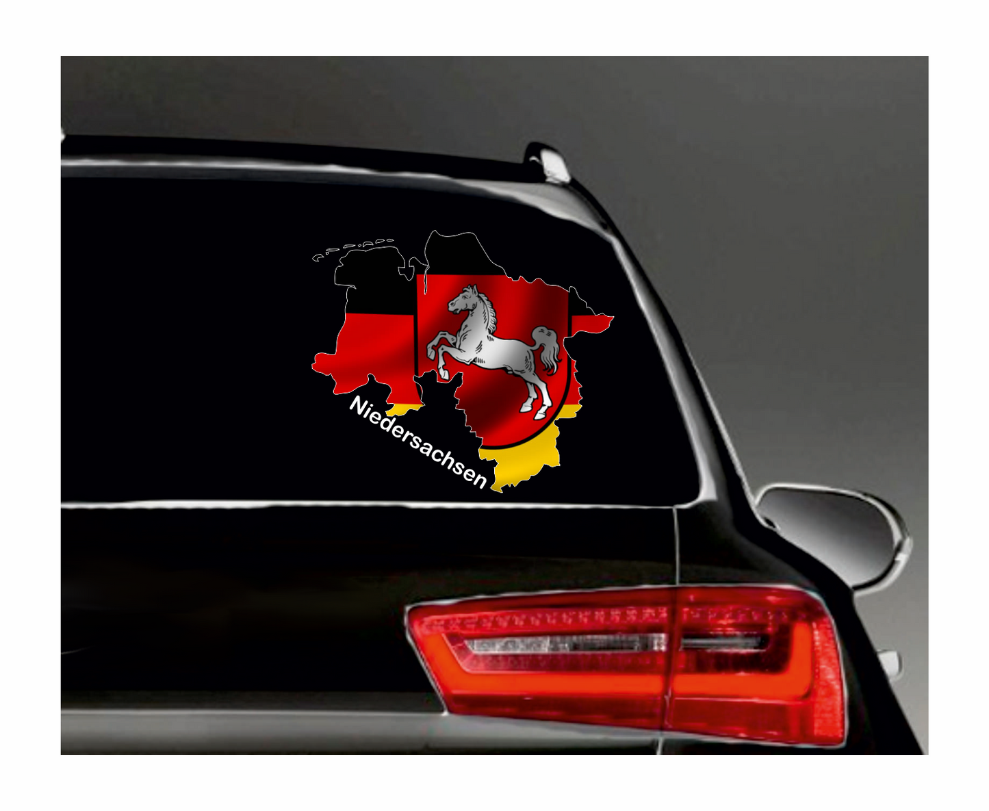 Niedersachsen Aufkleber - Umriss mit Wappen
